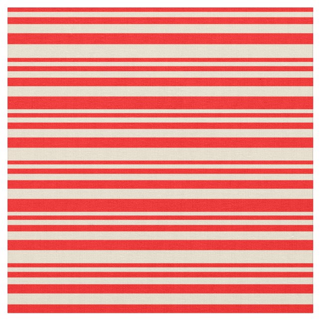 Tissu Motif rouge et beige (Fermer)