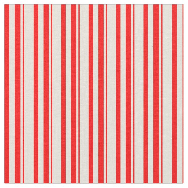 Tissu Motif rouge et beige (Fermer)