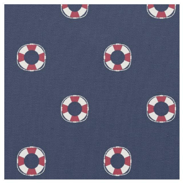 Tissu Motif rouge et blanc de balise (Fermer)