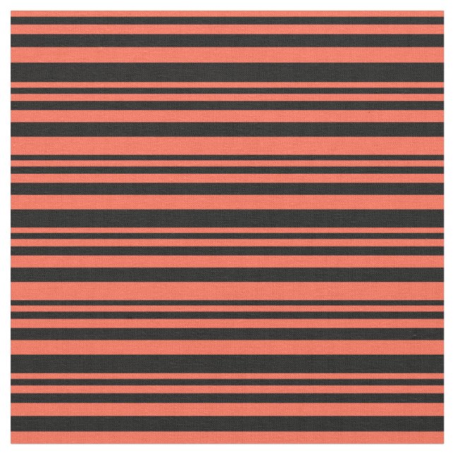 Tissu Motif rouge et noir des rayures (Fermer)