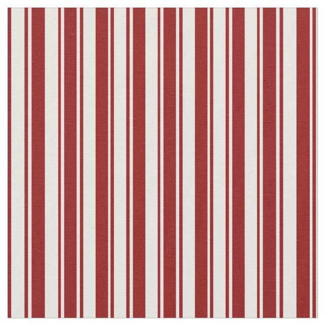 Tissu Motif rouge foncé et blanc (Fermer)