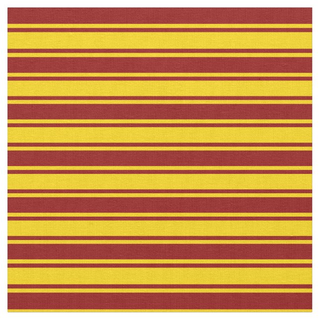 Tissu Motif rouge foncé et jaune rayures/lignes (Fermer)