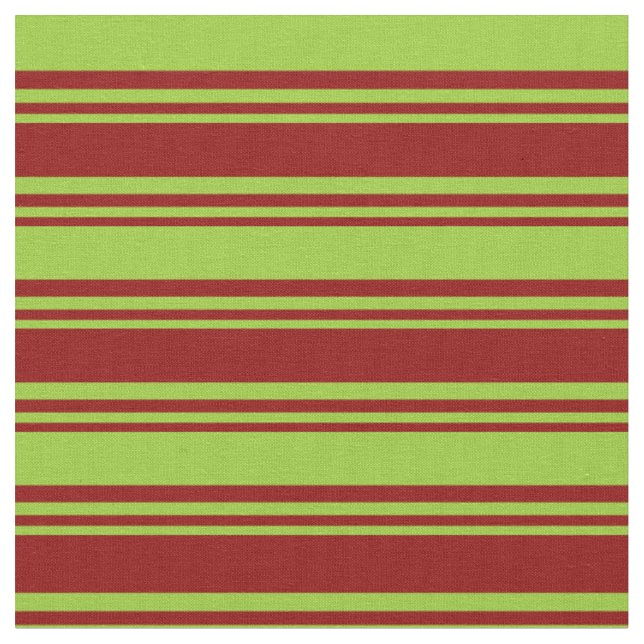 Tissu Motif rouge foncé et vert rayé/bordé (Fermer)