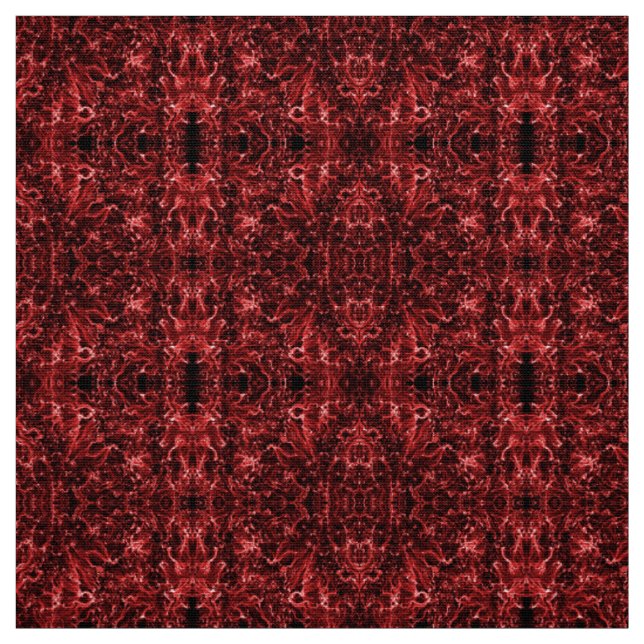 Tissu Motif rouge oriental abstrait, (Échantillon)