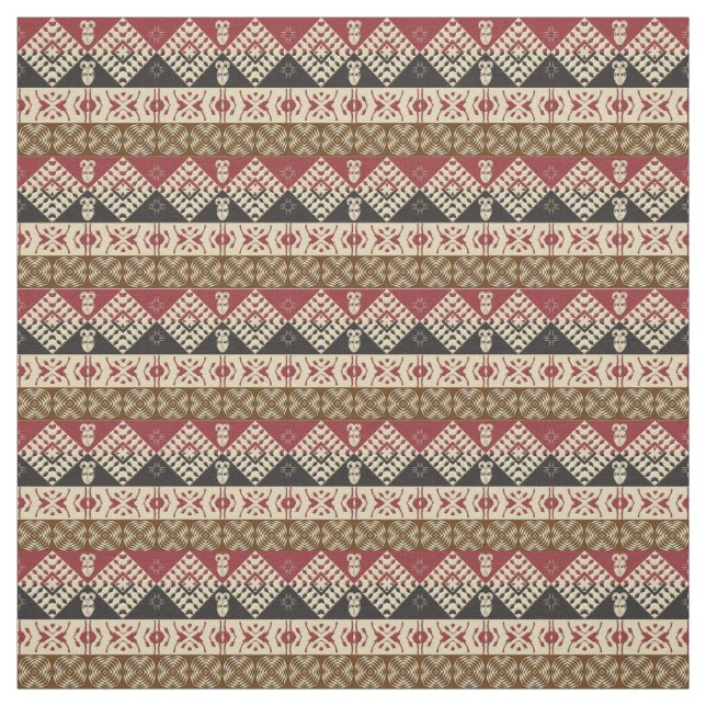 Tissu motif sans couture africain ethnique (Échantillon)