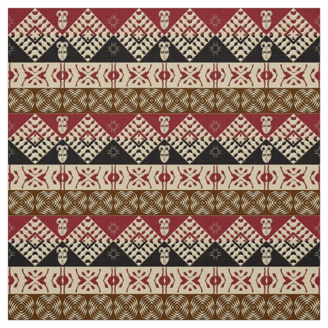 Tissu motif sans couture africain ethnique (Échantillon)