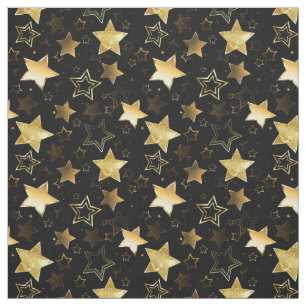 Tissu Motif sans couture avec étoiles d'or
