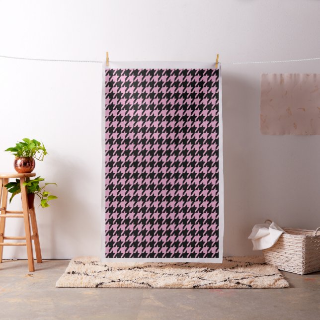 Tissu Motif sans couture carreaux Black & Pink (In Situ)
