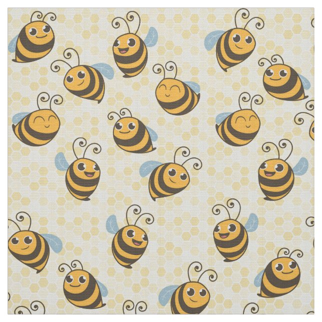 Tissu Motif sans couture d'abeille de miel (Échantillon)