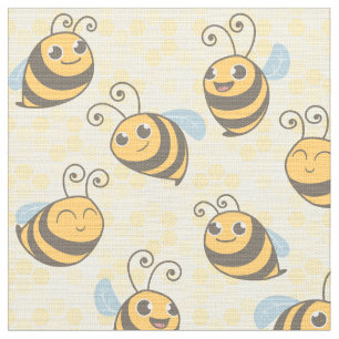 Tissu Motif sans couture d'abeille de miel