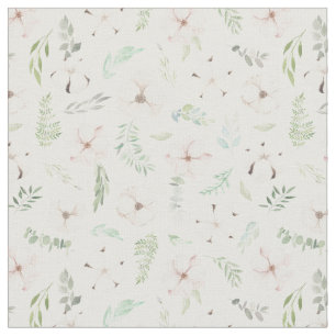 Tissu Motif sans couture de feuilles et fleurs d'eucalyp