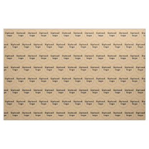Tissu Motif sans couture de logo d'entreprise sur marron