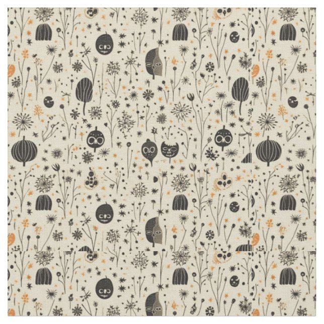 Tissu Motif sans couture Halloween Bohème (Fermer)