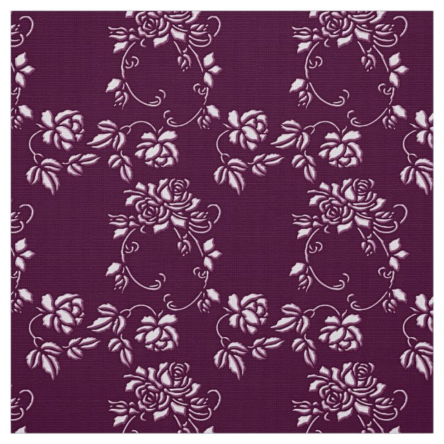 Tissu motif sans couture pourpre floral (Échantillon)