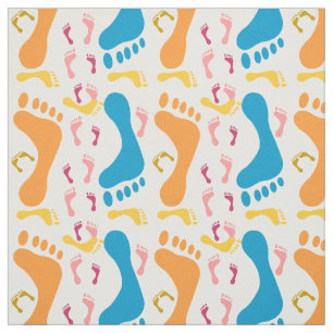 Tissu Motif Sans Faille Des Empreintes Humaines Colorées