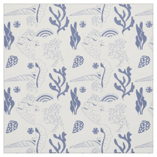 Tissu Motif sans joint avec coquillages