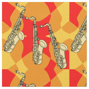 Tissu Motif saxophone discret