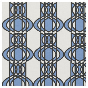 Tissu Motif Scarab Abstrait Mod Blue