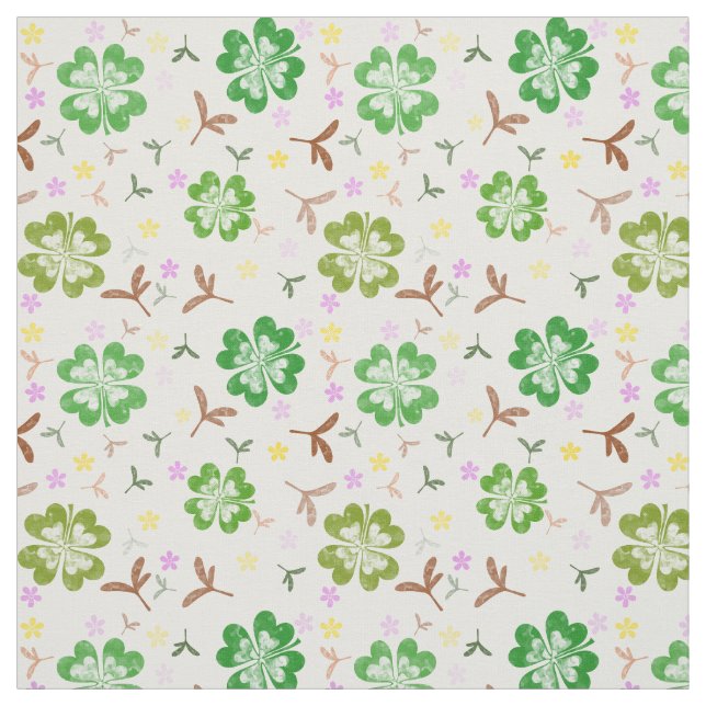 Tissu motif shamrock (Échantillon)