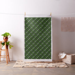 Tissu Motif shamrock Checkerboard