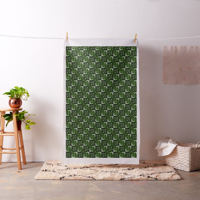 Tissu Motif shamrock Checkerboard (In Situ)