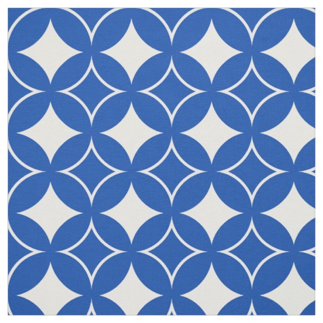 Tissu Motif shippo bleu et blanc (Échantillon)