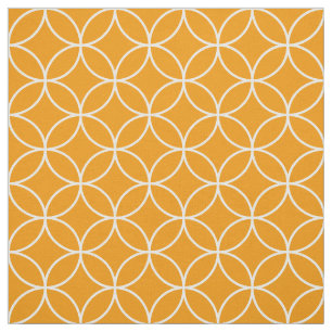 Tissu Motif Shippô Orange et blanc