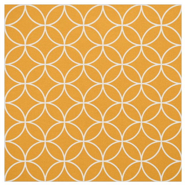 Tissu Motif Shippô Orange et blanc (Échantillon)