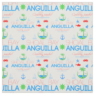 Tissu Motif Shoal Bay, Anguilla Color Texte Et Images