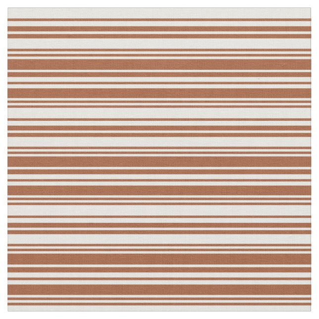 Tissu Motif Sienna & Mint Cream Stripes (Fermer)