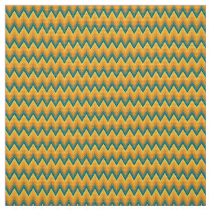 Tissu Motif simple chevron du turquoise au jaune