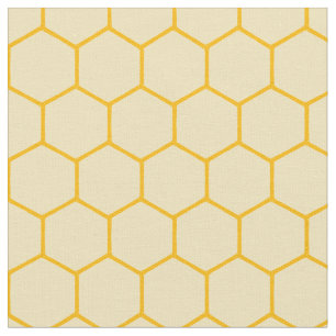 Tissu Motif simple et élégant en nid d'abeille jaune cla