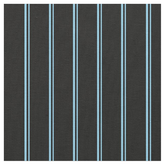 Tissu Motif Sky Blue & Black Colour Lines (Fermer)