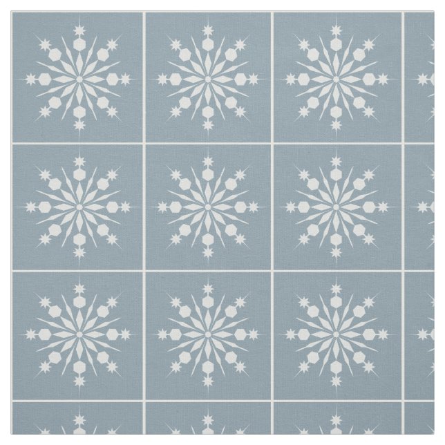 Tissu Motif Snowflake (Échantillon)