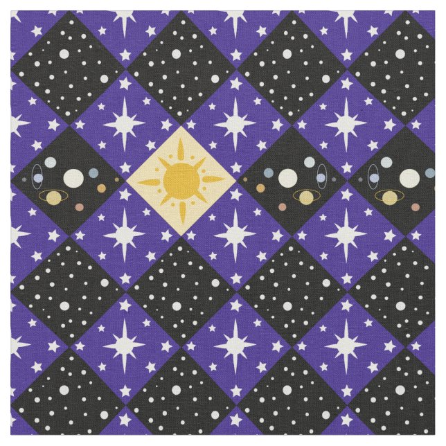 Tissu Motif spatial (Fermer)
