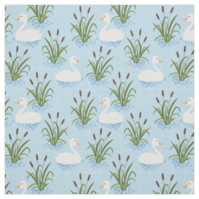 Tissu Motif Swan Pond (Échantillon)