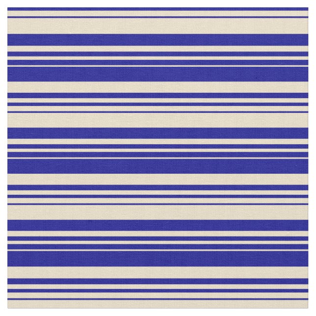 Tissu Motif Tan and Dark Blue Lines (Fermer)