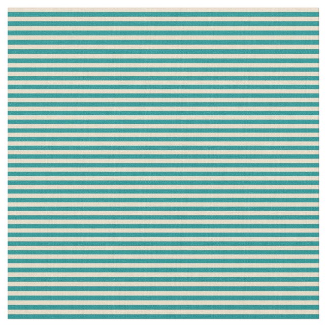 Tissu Motif Tan & Dark Cyan Lines (Fermer)