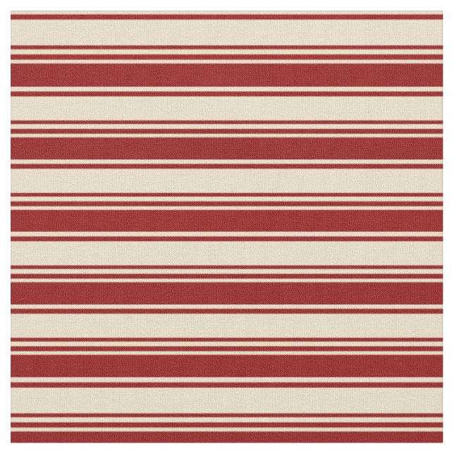 Tissu Motif Tan & Dark Red Lines (Fermer)