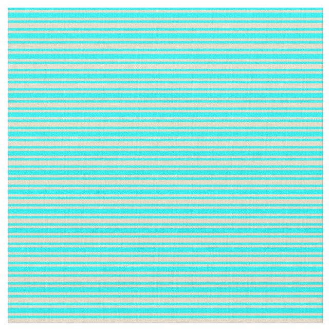 Tissu Motif Tan et Aqua Lines (Fermer)