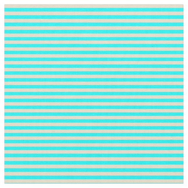 Tissu Motif tan et Aqua Linked/Striped (Fermer)