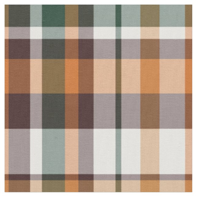 Tissu Motif tartan de Thanksgiving (Fermer)