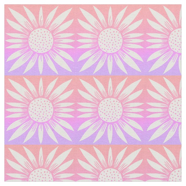 Tissu Motif Tile rose Tournesols (Fermer)
