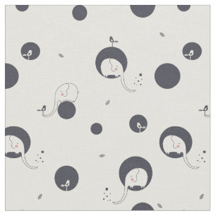 Tissu Motif timide d'éléphant