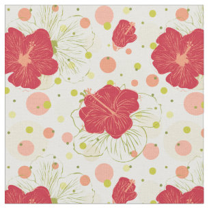 Tissu Motif tiré par la main de ketmie