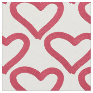 Tissu motif tiré par la main de l'amour du valentine