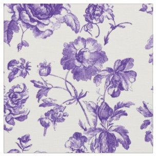 Tissu Motif Toile Floral Violet