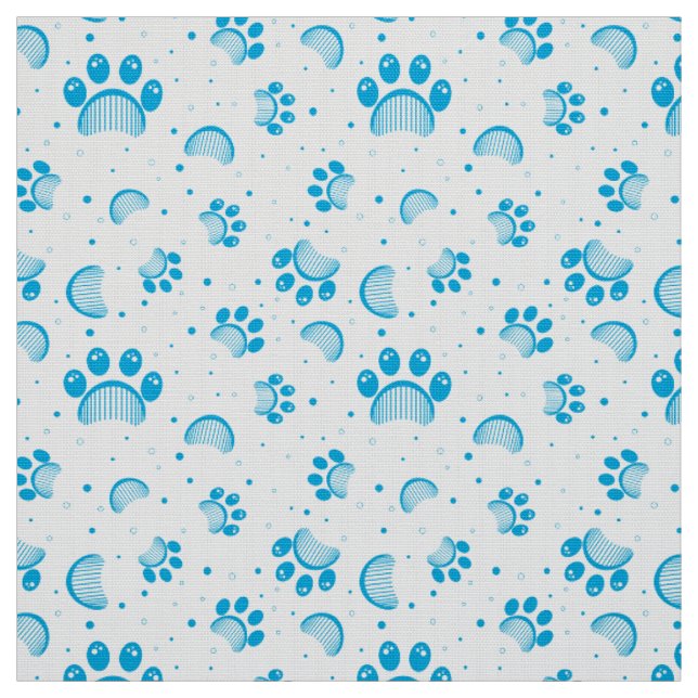 Tissu motif transparent Empreinte de patte (Échantillon)