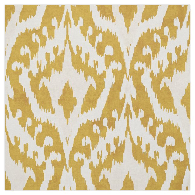 Tissu motif tribal Cool de l'ikat d'or (Échantillon)