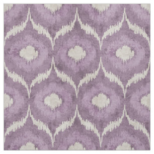 Tissu motif tribal Cool kat pourpre et crème